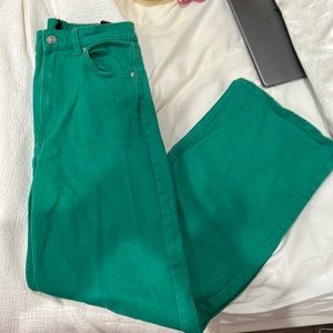 green h&m wide legs jeans